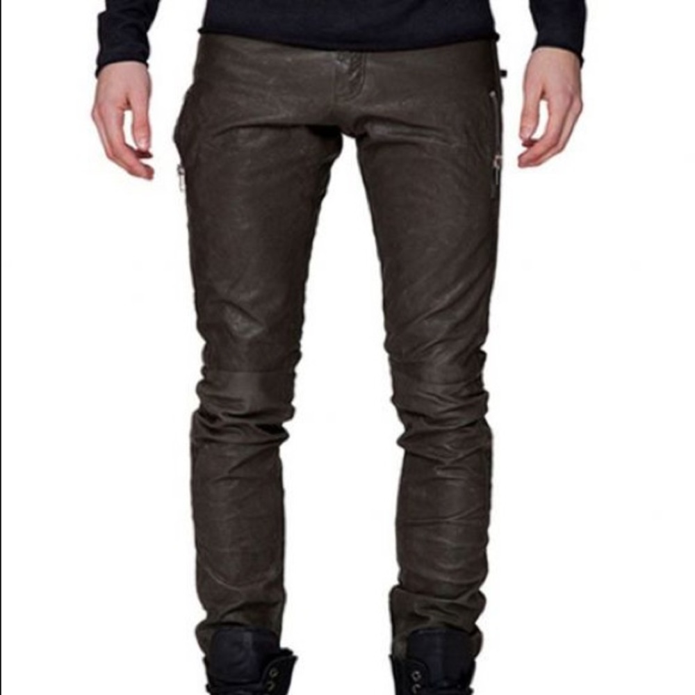 ARI mens 5 pocket wax jeans
